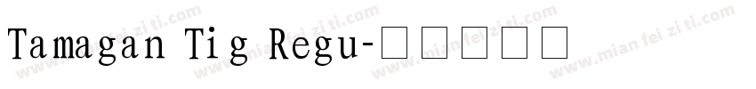 Tamagan Tig Regu字体转换
